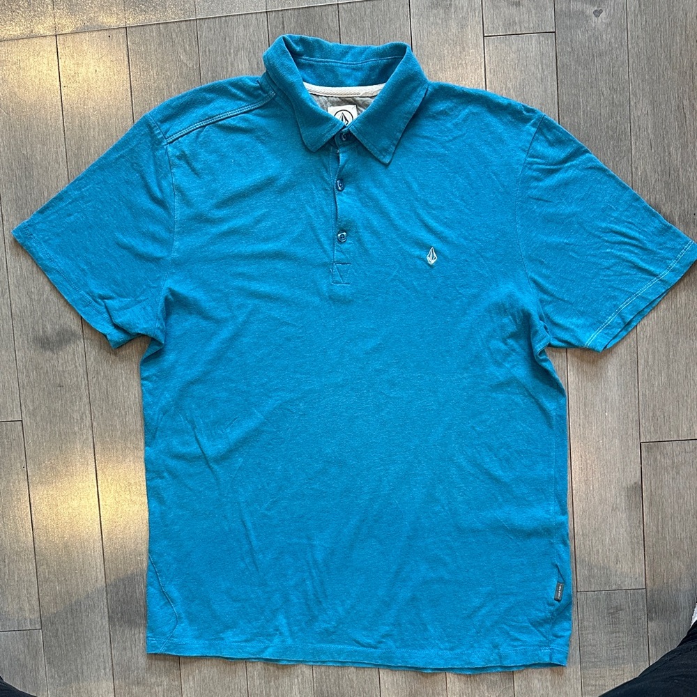 Volcom Teal Polo Shirt